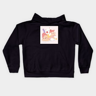 bear girl enjoying a birthday cake Kids Hoodie